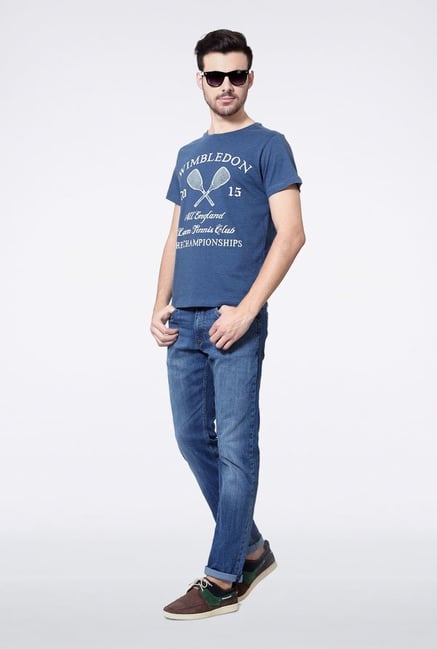 Allen Solly Dark Blue Wimbledon T-Shirt Allen Solly Dark Blue Wimbledon T-Shirt
