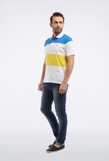 Allen Solly Multicolored Striped Polo T-Shirt Allen Solly Multicolored Striped Polo T-Shirt