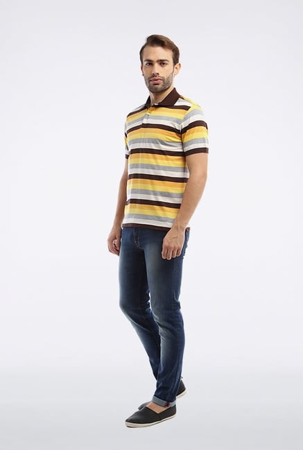 Allen Solly Multicolored Striped Polo T-Shirt Allen Solly Multicolored Striped Polo T-Shirt