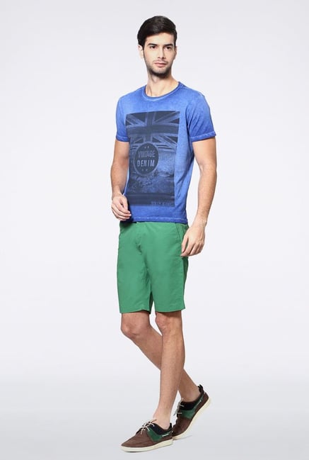 Allen Solly Blue Graphic Print T-Shirt Allen Solly Blue Graphic Print T-Shirt