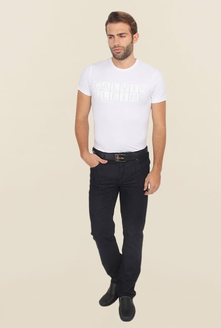 Calvin Klein Black Solid Regular Fit Jeans Calvin Klein Black Solid Regular Fit Jeans