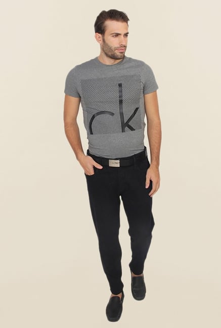Calvin Klein Black Solid Cotton Jeans Calvin Klein Black Solid Cotton Jeans