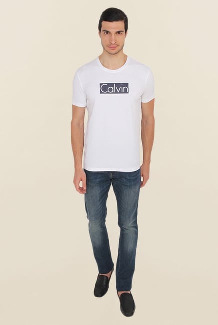 Calvin Klein White Solid T Shirt Calvin Klein White Solid T Shirt
