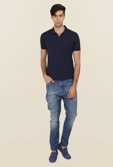 Calvin Klein Navy Polo Cotton T Shirt Calvin Klein Navy Polo Cotton T Shirt