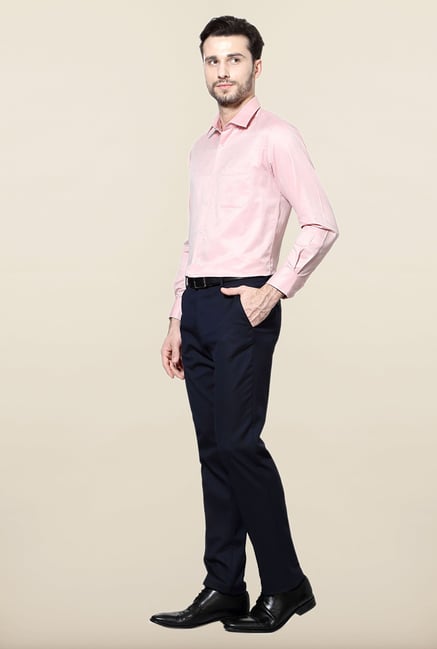 Peter England Pink Slim Fit Formal Shirt Peter England Pink Slim Fit Formal Shirt
