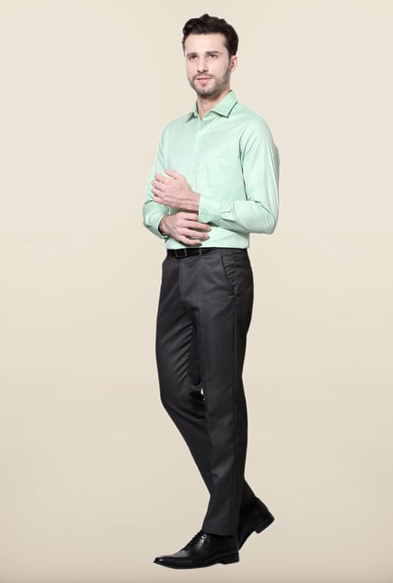 Peter England Light Green Formal Shirt Peter England Light Green Formal Shirt