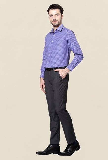 Peter England Purple Checks Shirt Peter England Purple Checks Shirt