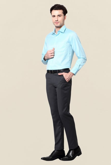 Peter England Turquoise Checks Formal Shirt Peter England Turquoise Checks Formal Shirt