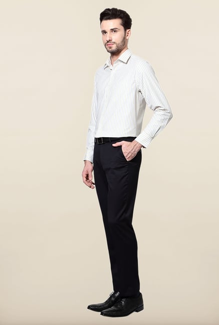 Peter England White Striped Formal Shirt Peter England White Striped Formal Shirt