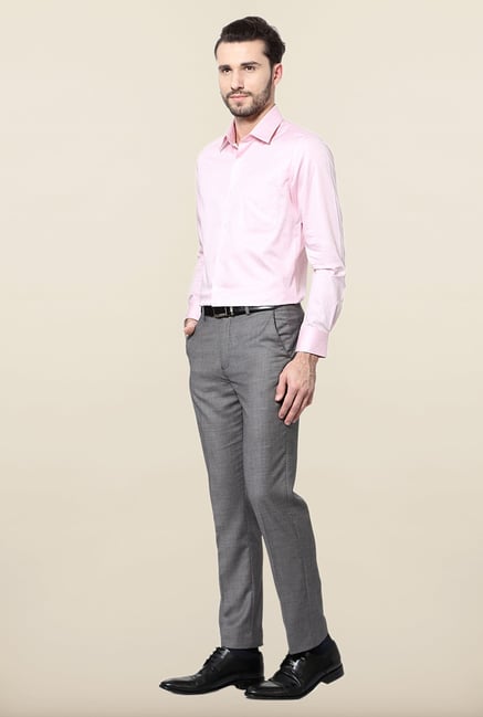 Peter England Pink Cotton Formal Shirt Peter England Pink Cotton Formal Shirt