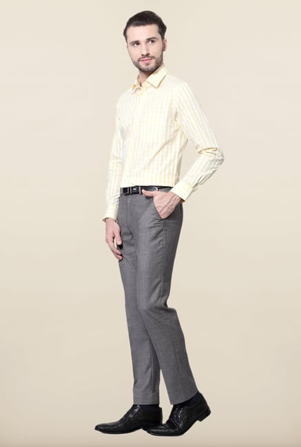 Peter England Yellow Checks Cotton Formal Shirt Peter England Yellow Checks Cotton Formal Shirt