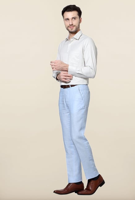Peter England Cream Slim Fit Formal Shirt Peter England Cream Slim Fit Formal Shirt