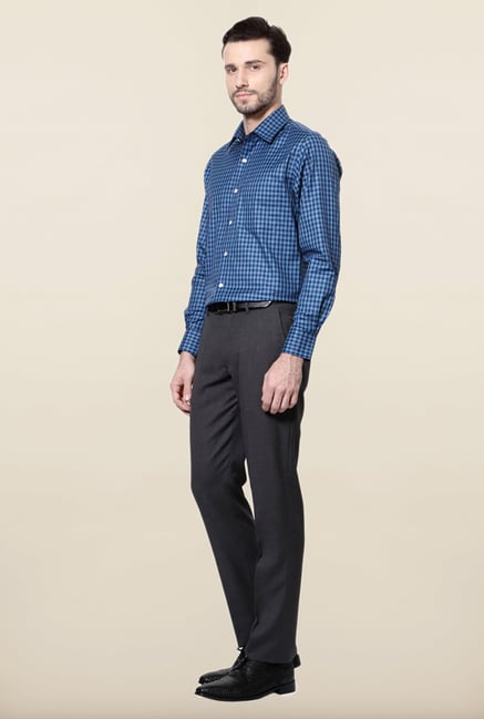 Peter England Blue Checks Formal Shirt Peter England Blue Checks Formal Shirt
