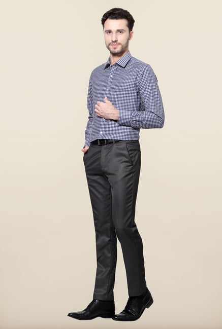 Peter England Blue Checks Full Sleeves Formal Shirt Peter England Blue Checks Full Sleeves Formal Shirt