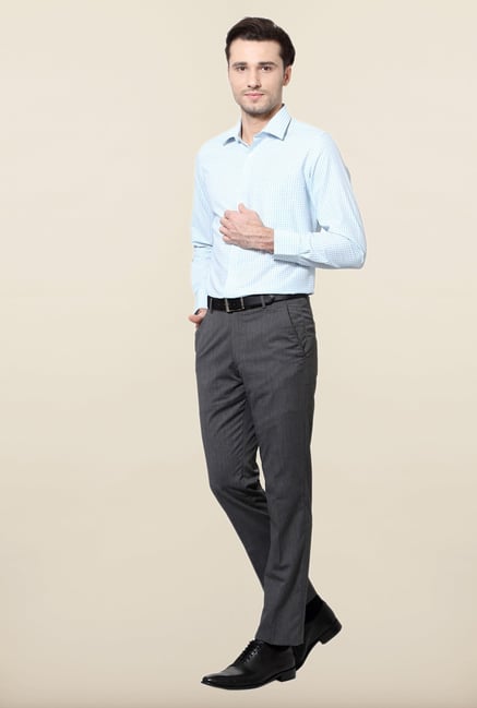 Peter England Blue Checks Full Sleeves Shirt Peter England Blue Checks Full Sleeves Shirt