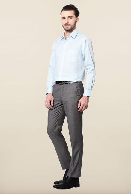 Peter England Blue Striped Formal Shirt Peter England Blue Striped Formal Shirt