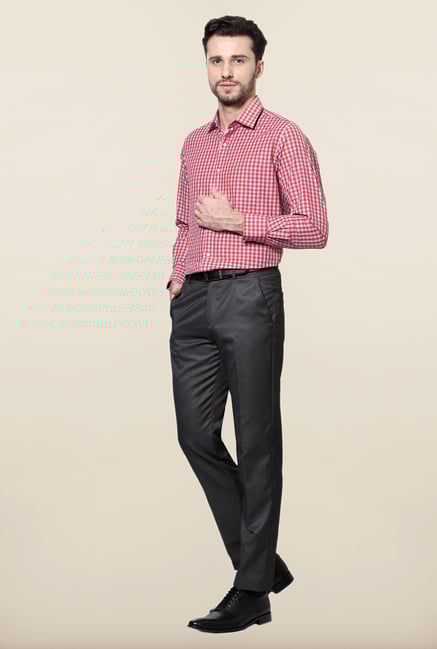 Peter England Red Checks Formal Shirt Peter England Red Checks Formal Shirt