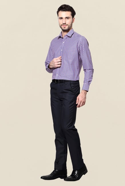 Peter England Pink & Blue Checks Formal Shirt Peter England Pink & Blue Checks Formal Shirt