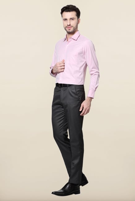 Peter England Pink Solid Formal Shirt Peter England Pink Solid Formal Shirt