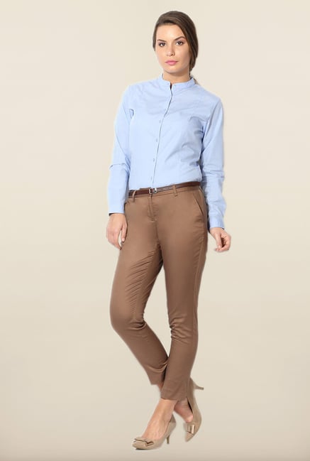 Allen Solly Blue Cotton Formal Shirt Allen Solly Blue Cotton Formal Shirt