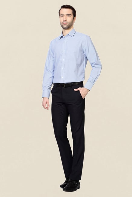 Peter England Blue & White Slim Fit Shirt Peter England Blue & White Slim Fit Shirt