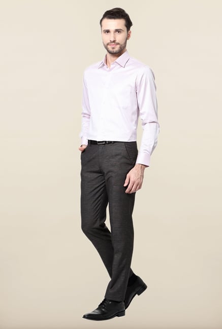 Peter England Pink Striped Cotton Formal Shirt Peter England Pink Striped Cotton Formal Shirt