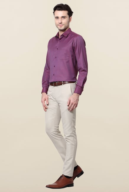 Peter England Purple Slim Fit Shirt Peter England Purple Slim Fit Shirt