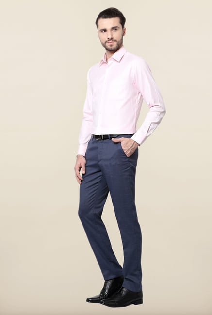 Peter England Pink Slim Fit Cotton Shirt Peter England Pink Slim Fit Cotton Shirt