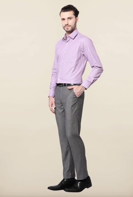Peter England Purple Cotton Shirt Peter England Purple Cotton Shirt