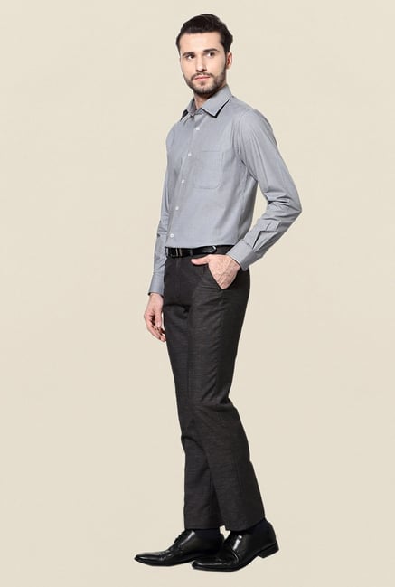 Peter England Grey Cotton Shirt Peter England Grey Cotton Shirt