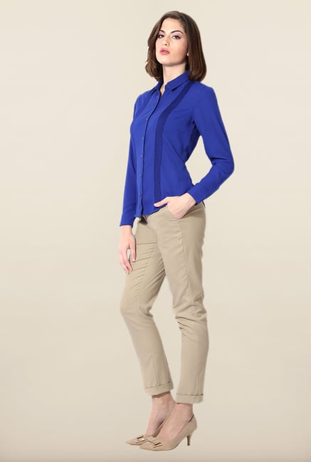 Allen Solly Blue Full Sleeve Formal Shirt Allen Solly Blue Full Sleeve Formal Shirt