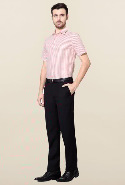 Peter England Pink Striped Cotton Shirt Peter England Pink Striped Cotton Shirt