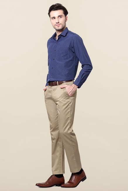 Peter England Navy Checks Slim Fit Formal Shirt Peter England Navy Checks Slim Fit Formal Shirt