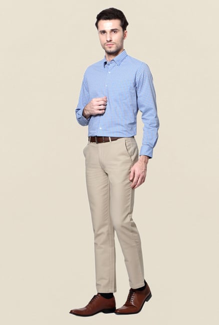 Peter England Blue Slim Fit Shirt Peter England Blue Slim Fit Shirt