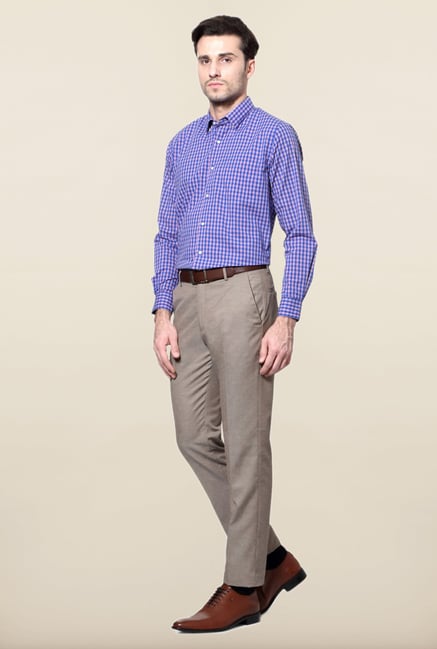 Peter England Blue & Pink Checks Formal Shirt Peter England Blue & Pink Checks Formal Shirt