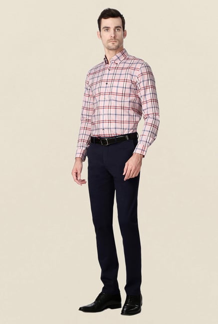 Peter England Pink Cotton Formal Shirt Peter England Pink Cotton Formal Shirt