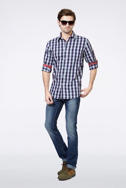Allen Solly Multicolored Checks Casual Shirt Allen Solly Multicolored Checks Casual Shirt