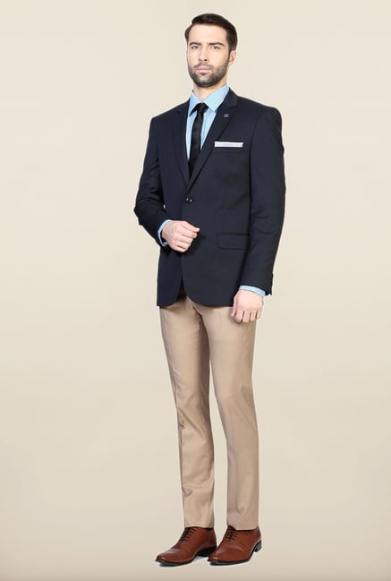 Allen Solly Navy Slim Fit Blazer Allen Solly Navy Slim Fit Blazer
