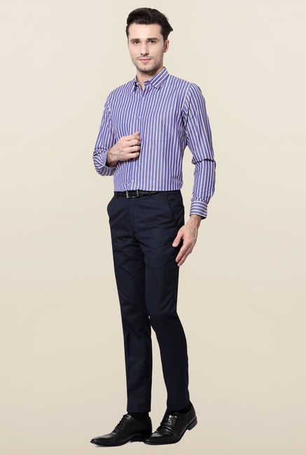 Peter England Blue Striped Shirt Peter England Blue Striped Shirt