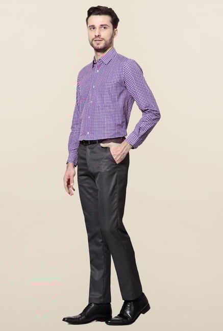 Peter England Blue Slim Fit Formal Shirt Peter England Blue Slim Fit Formal Shirt