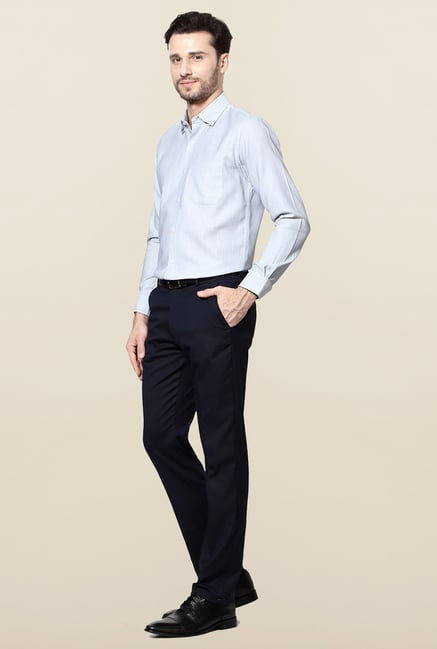 Peter England Blue Slim Fit Formal Shirt Peter England Blue Slim Fit Formal Shirt