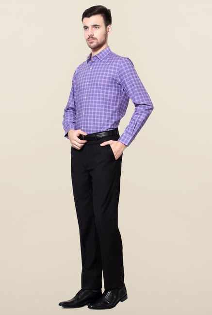 Peter England Purple Slim Fit Cotton Shirt Peter England Purple Slim Fit Cotton Shirt