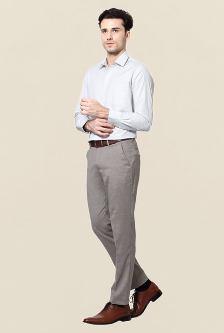 Peter England White Striped Slim Fit Formal Shirt Peter England White Striped Slim Fit Formal Shirt