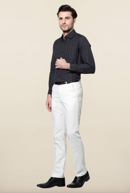 Peter England Black Slim Fit Formal Shirt Peter England Black Slim Fit Formal Shirt