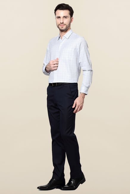 Peter England White Checks Formal Shirt Peter England White Checks Formal Shirt