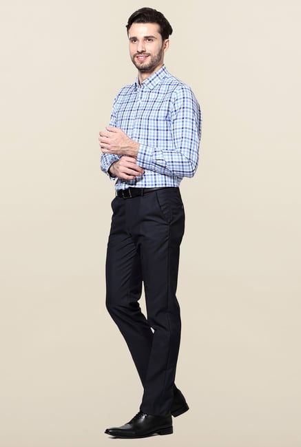 Peter England Blue Slim Fit Shirt Peter England Blue Slim Fit Shirt
