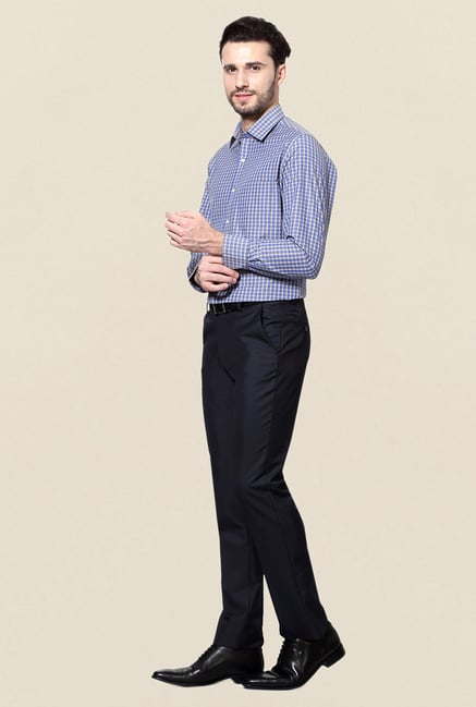 Peter England Blue Slim Fit Shirt Peter England Blue Slim Fit Shirt