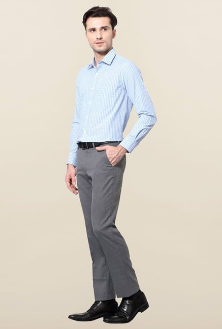 Peter England Blue Slim Fit Formal Shirt Peter England Blue Slim Fit Formal Shirt