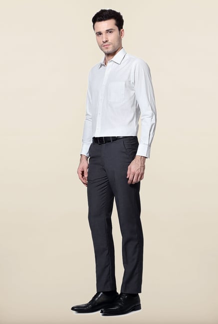 Peter England White Striped Formal Shirt Peter England White Striped Formal Shirt