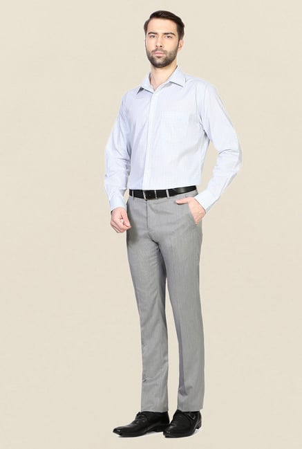 Allen Solly Blue & White Checks Slim Fit Formal Shirt Allen Solly Blue & White Checks Slim Fit Formal Shirt